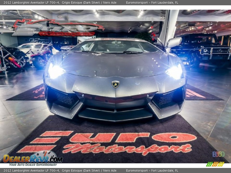 2012 Lamborghini Aventador LP 700-4 Grigio Estoque (Dark Silver) / Nero Ade Photo #47