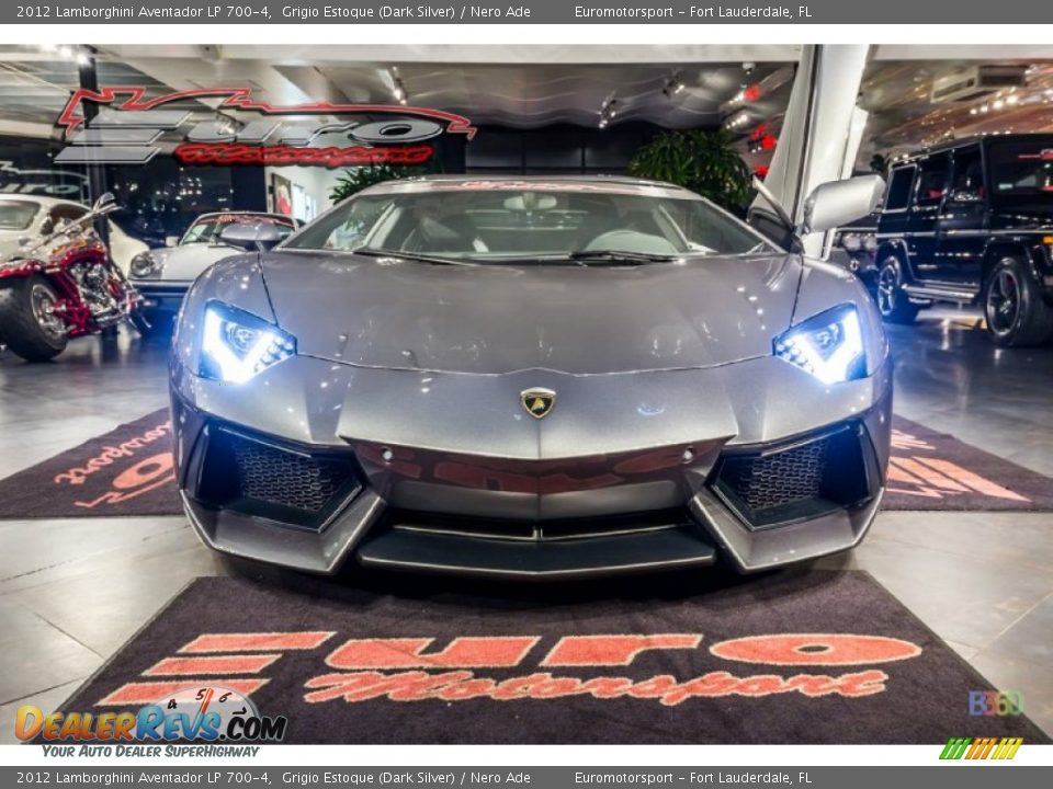 2012 Lamborghini Aventador LP 700-4 Grigio Estoque (Dark Silver) / Nero Ade Photo #50