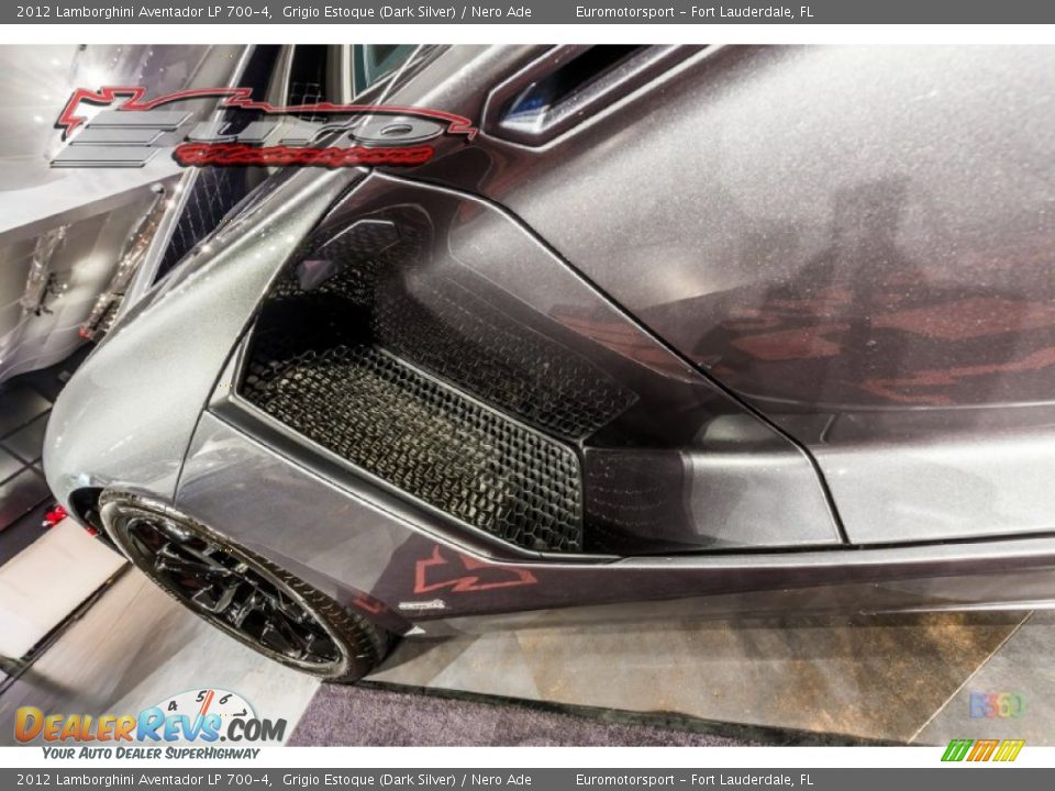 2012 Lamborghini Aventador LP 700-4 Grigio Estoque (Dark Silver) / Nero Ade Photo #55