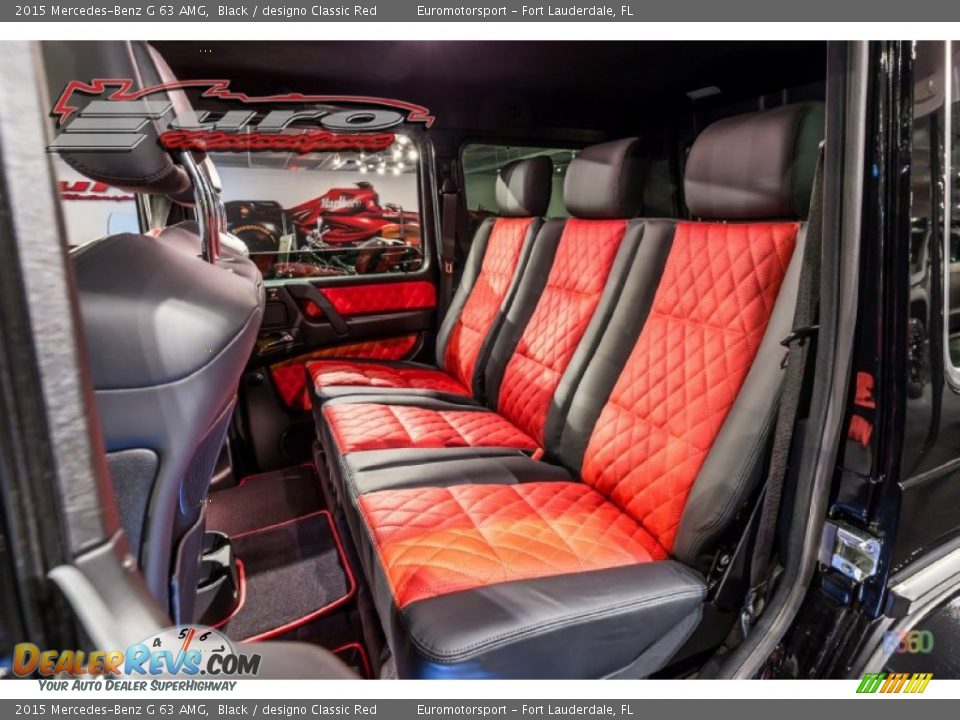 2015 Mercedes-Benz G 63 AMG Black / designo Classic Red Photo #9