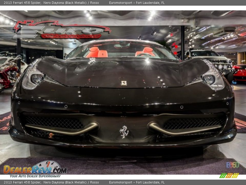 2013 Ferrari 458 Spider Nero Daytona (Black Metallic) / Rosso Photo #24