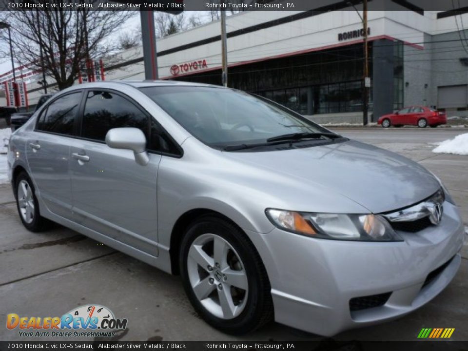 2010 Honda Civic LX-S Sedan Alabaster Silver Metallic / Black Photo #1