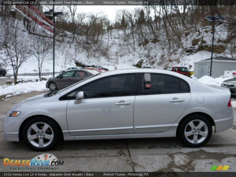 2010 Honda Civic LX-S Sedan Alabaster Silver Metallic / Black Photo #2