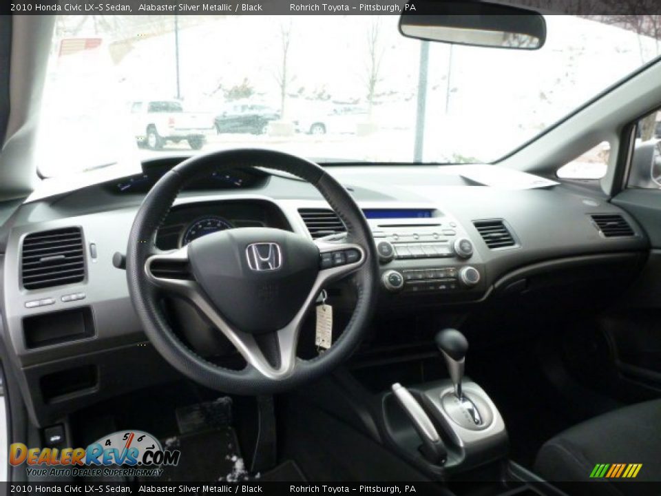 2010 Honda Civic LX-S Sedan Alabaster Silver Metallic / Black Photo #6