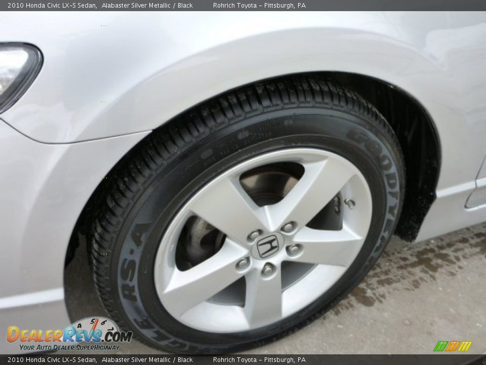 2010 Honda Civic LX-S Sedan Alabaster Silver Metallic / Black Photo #8