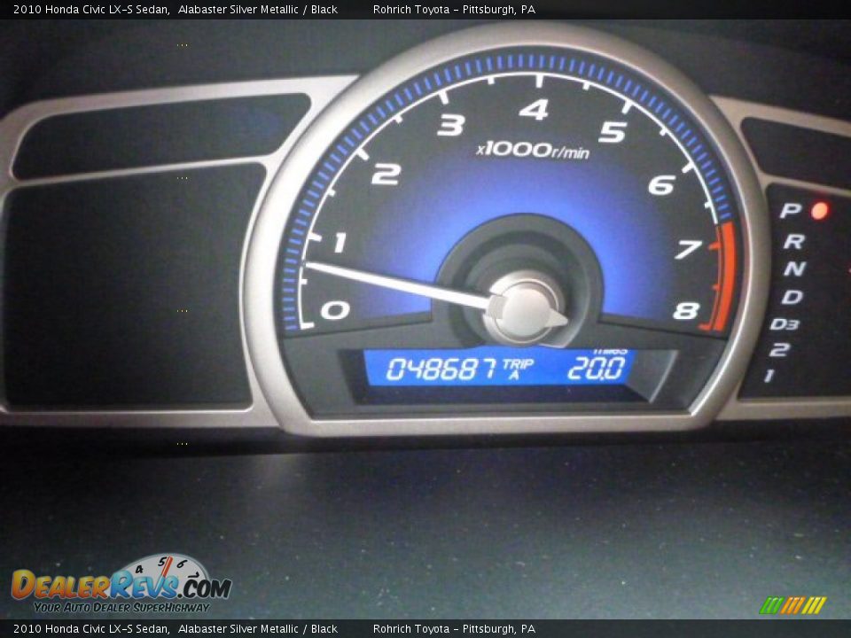 2010 Honda Civic LX-S Sedan Alabaster Silver Metallic / Black Photo #9