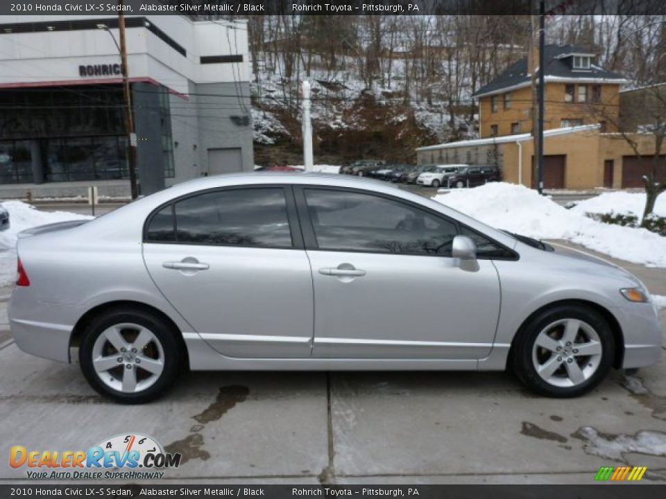 2010 Honda Civic LX-S Sedan Alabaster Silver Metallic / Black Photo #10
