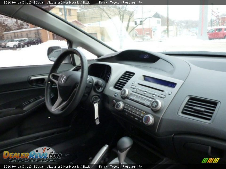 2010 Honda Civic LX-S Sedan Alabaster Silver Metallic / Black Photo #12