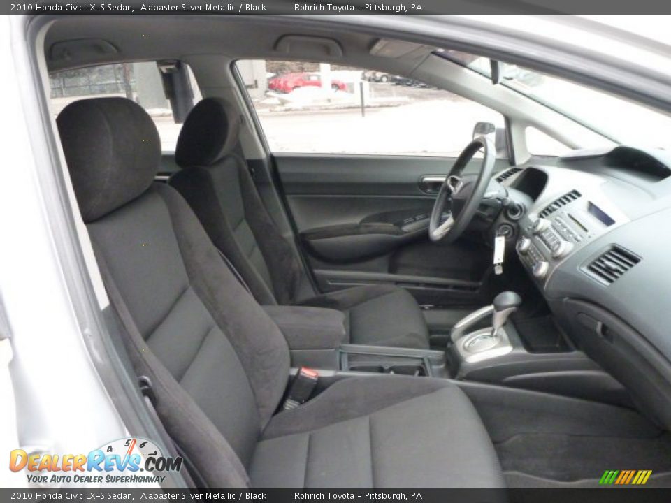 2010 Honda Civic LX-S Sedan Alabaster Silver Metallic / Black Photo #13