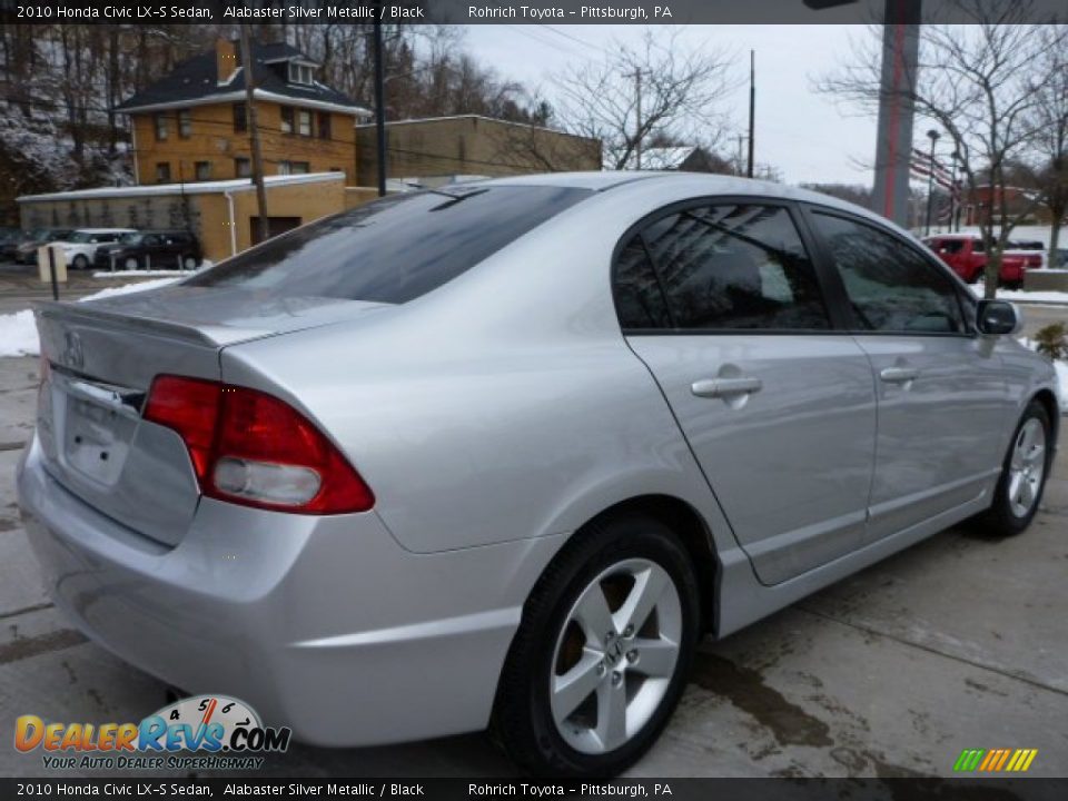 2010 Honda Civic LX-S Sedan Alabaster Silver Metallic / Black Photo #15