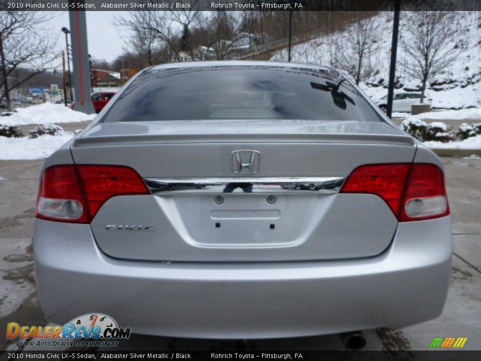 2010 Honda Civic LX-S Sedan Alabaster Silver Metallic / Black Photo #16