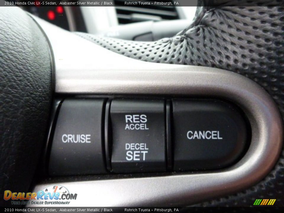 2010 Honda Civic LX-S Sedan Alabaster Silver Metallic / Black Photo #20