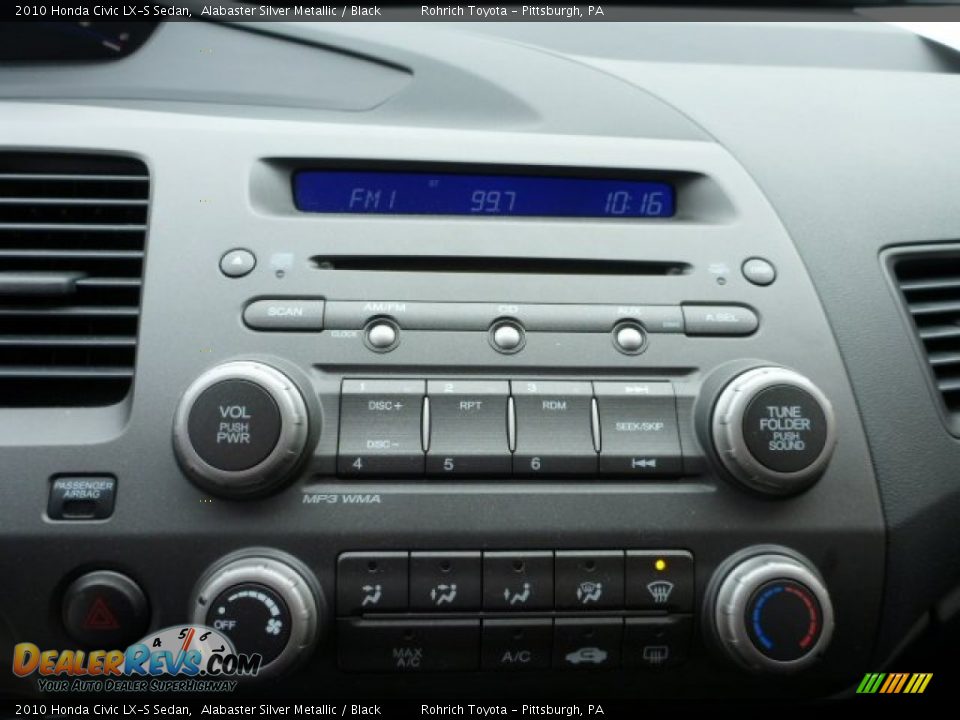 2010 Honda Civic LX-S Sedan Alabaster Silver Metallic / Black Photo #24