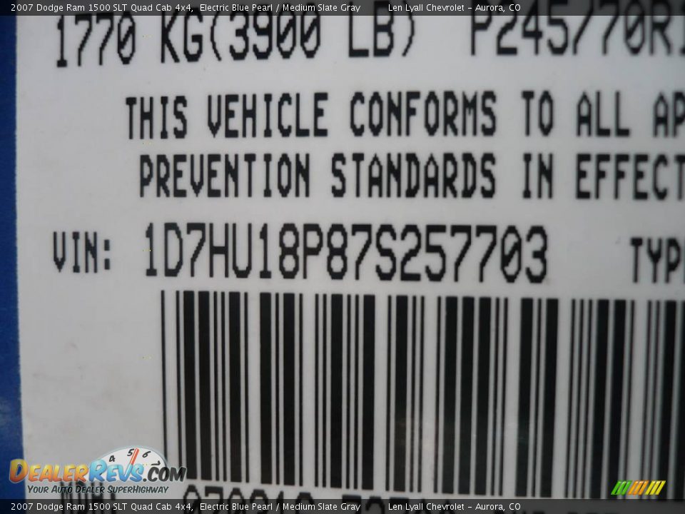 2007 Dodge Ram 1500 SLT Quad Cab 4x4 Electric Blue Pearl / Medium Slate Gray Photo #29