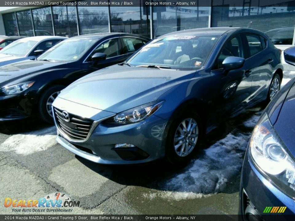 2014 Mazda MAZDA3 i Grand Touring 5 Door Blue Reflex Mica / Black Photo #3