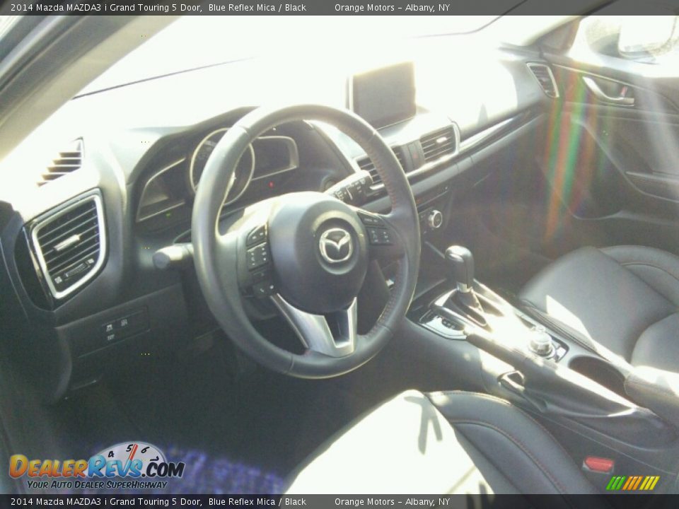 2014 Mazda MAZDA3 i Grand Touring 5 Door Blue Reflex Mica / Black Photo #6