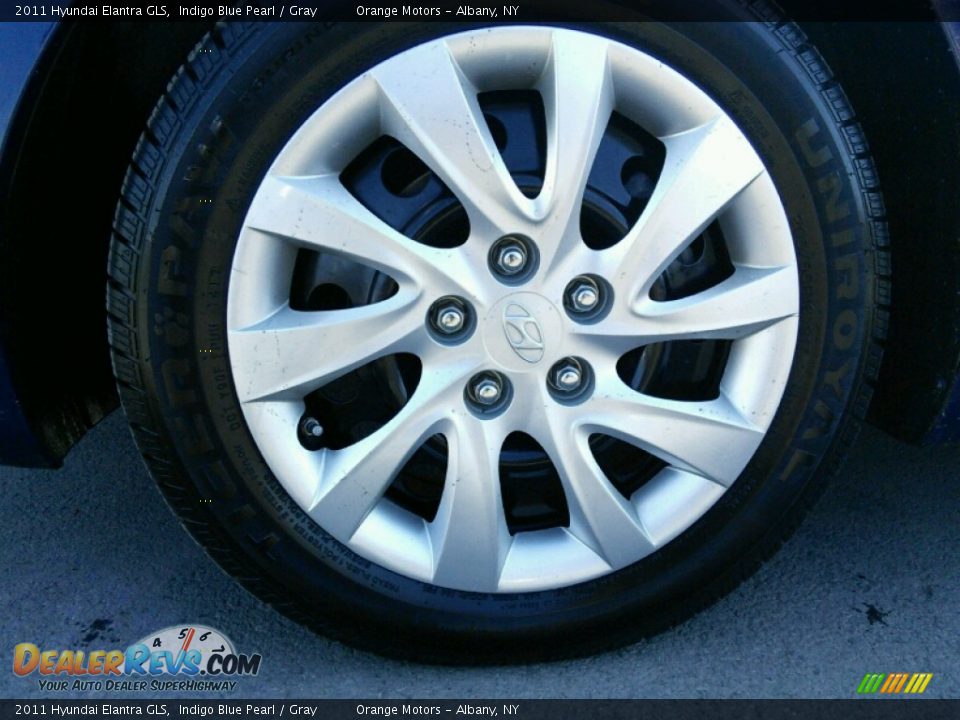 2011 Hyundai Elantra GLS Indigo Blue Pearl / Gray Photo #6