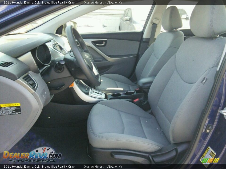 2011 Hyundai Elantra GLS Indigo Blue Pearl / Gray Photo #7