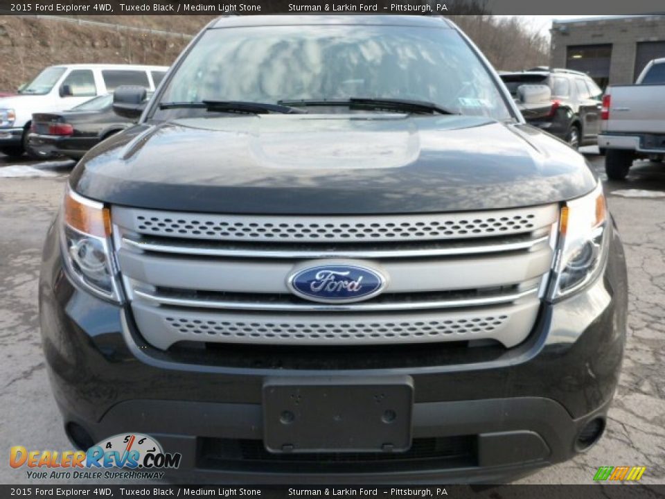 2015 Ford Explorer 4WD Tuxedo Black / Medium Light Stone Photo #6