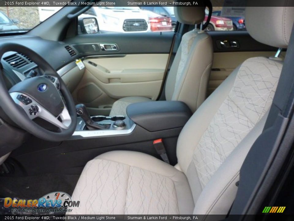 Medium Light Stone Interior - 2015 Ford Explorer 4WD Photo #8