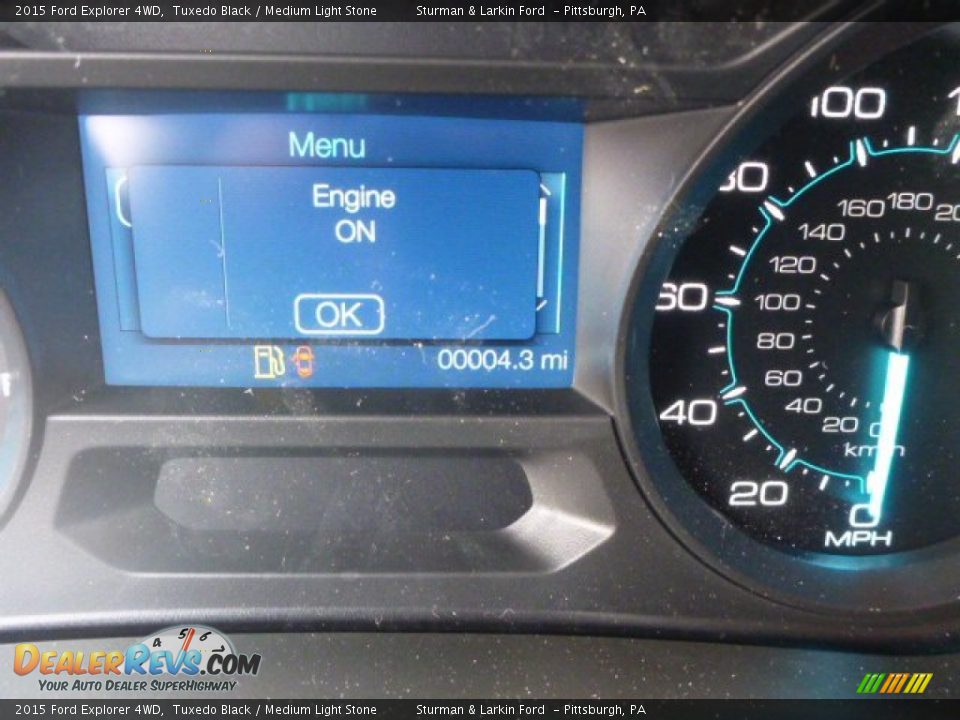 2015 Ford Explorer 4WD Tuxedo Black / Medium Light Stone Photo #15