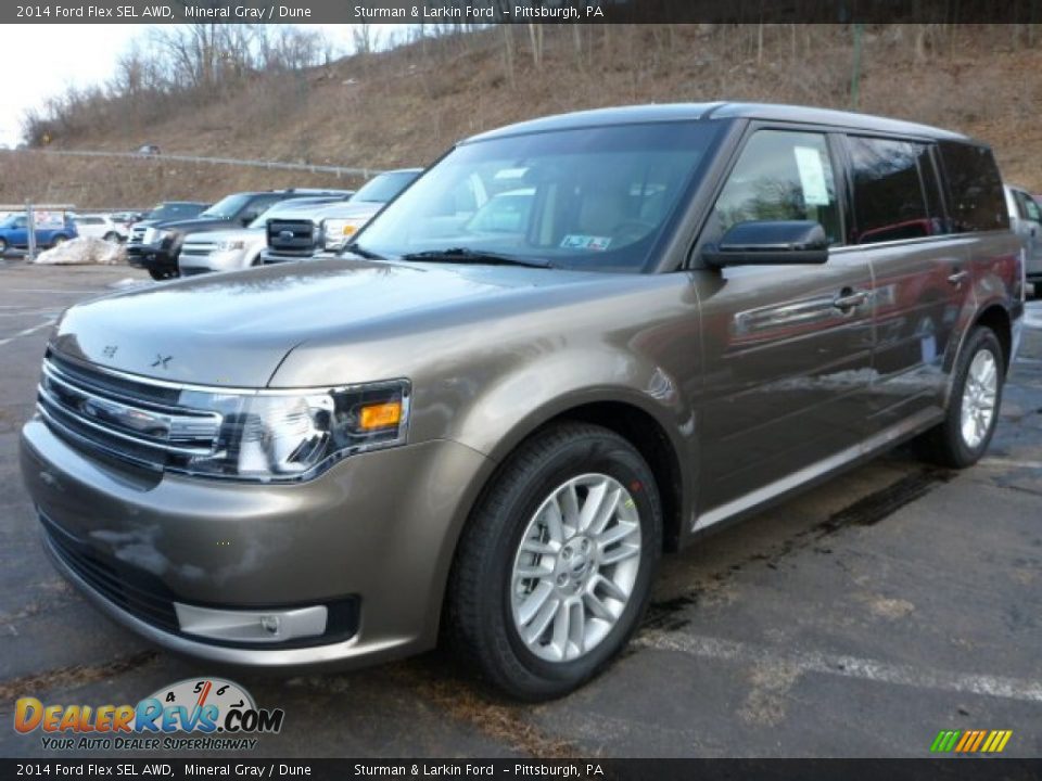 2014 Ford Flex SEL AWD Mineral Gray / Dune Photo #4