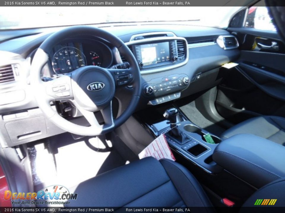 Premium Black Interior - 2016 Kia Sorento SX V6 AWD Photo #13