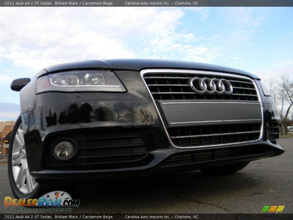 2011 Audi A4 2.0T Sedan Brilliant Black / Cardamom Beige Photo #1