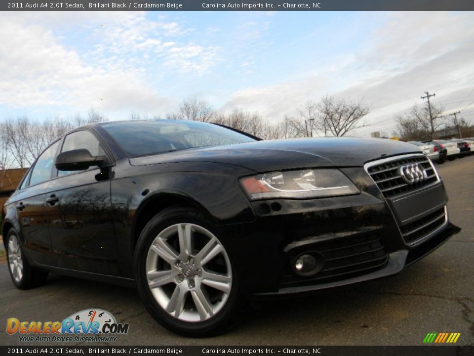 2011 Audi A4 2.0T Sedan Brilliant Black / Cardamom Beige Photo #2