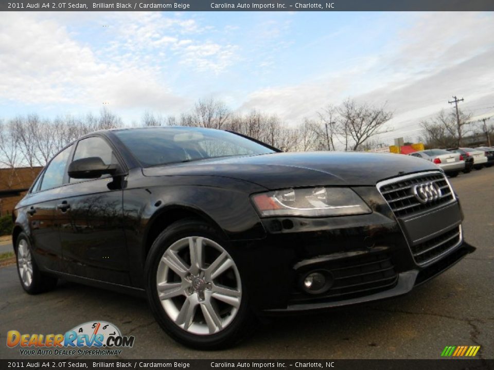 2011 Audi A4 2.0T Sedan Brilliant Black / Cardamom Beige Photo #3