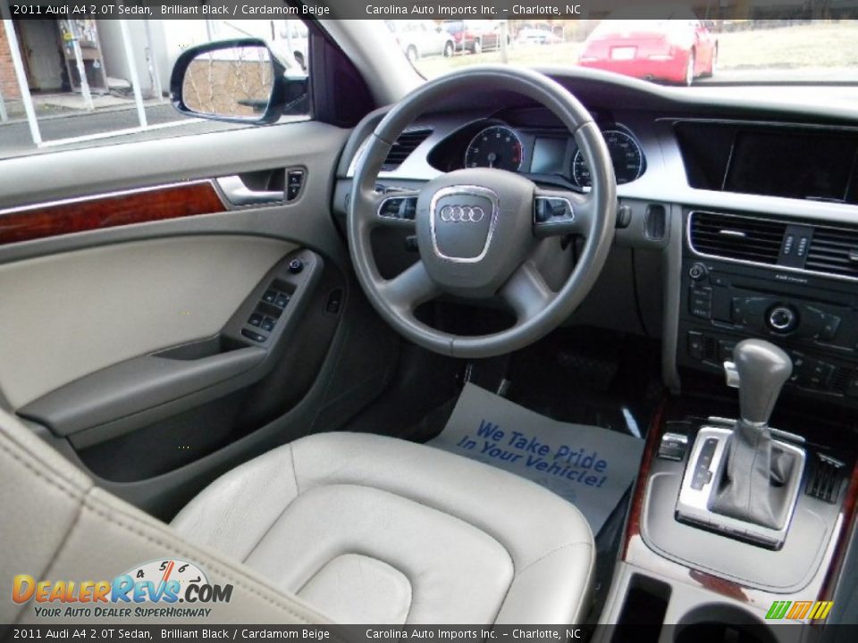 2011 Audi A4 2.0T Sedan Brilliant Black / Cardamom Beige Photo #13