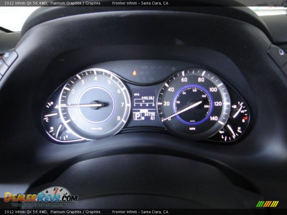 2012 Infiniti QX 56 4WD Platinum Graphite / Graphite Photo #10