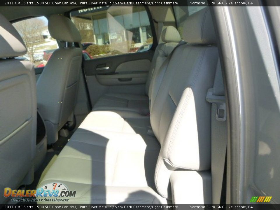 2011 GMC Sierra 1500 SLT Crew Cab 4x4 Pure Silver Metallic / Very Dark Cashmere/Light Cashmere Photo #14