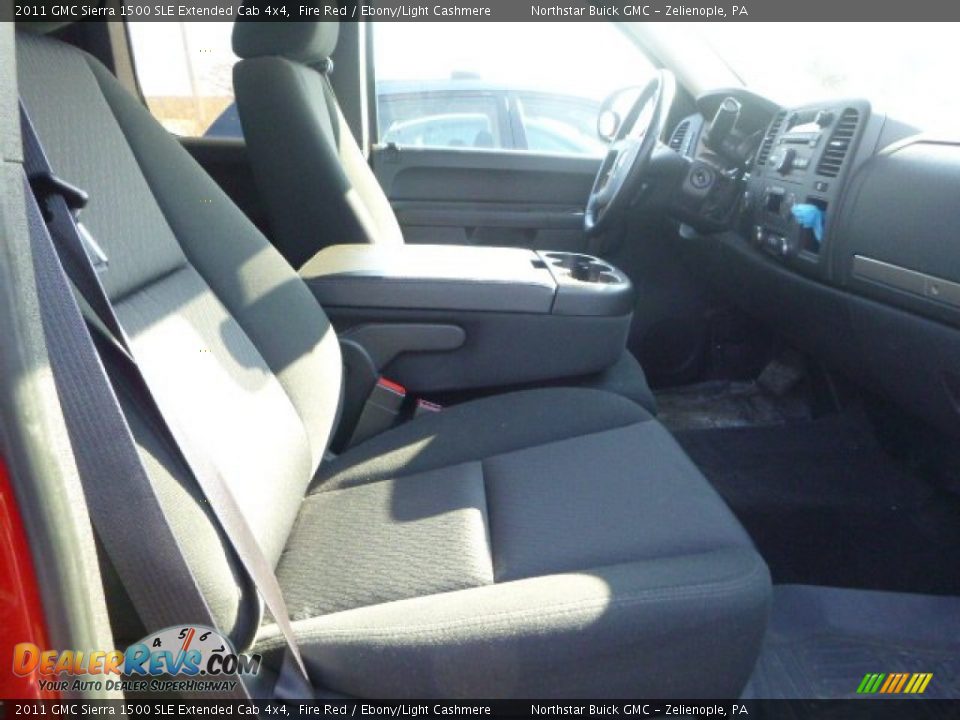 2011 GMC Sierra 1500 SLE Extended Cab 4x4 Fire Red / Ebony/Light Cashmere Photo #9