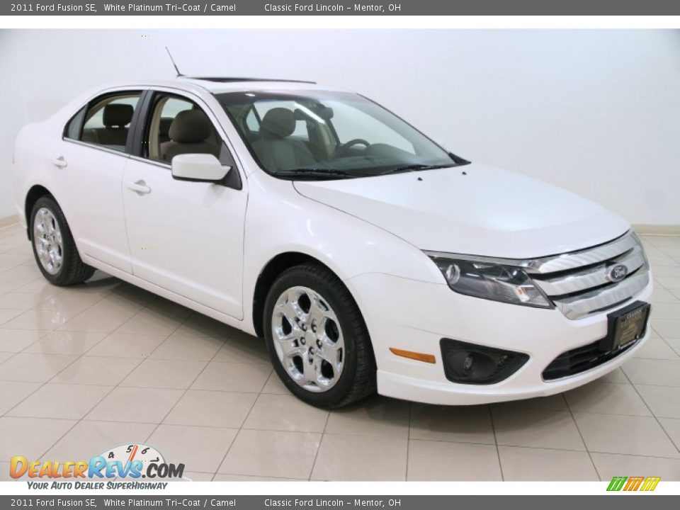 2011 Ford Fusion SE White Platinum Tri-Coat / Camel Photo #1