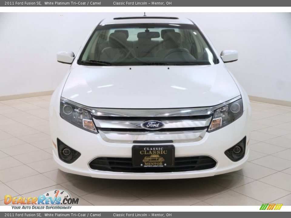 2011 Ford Fusion SE White Platinum Tri-Coat / Camel Photo #2