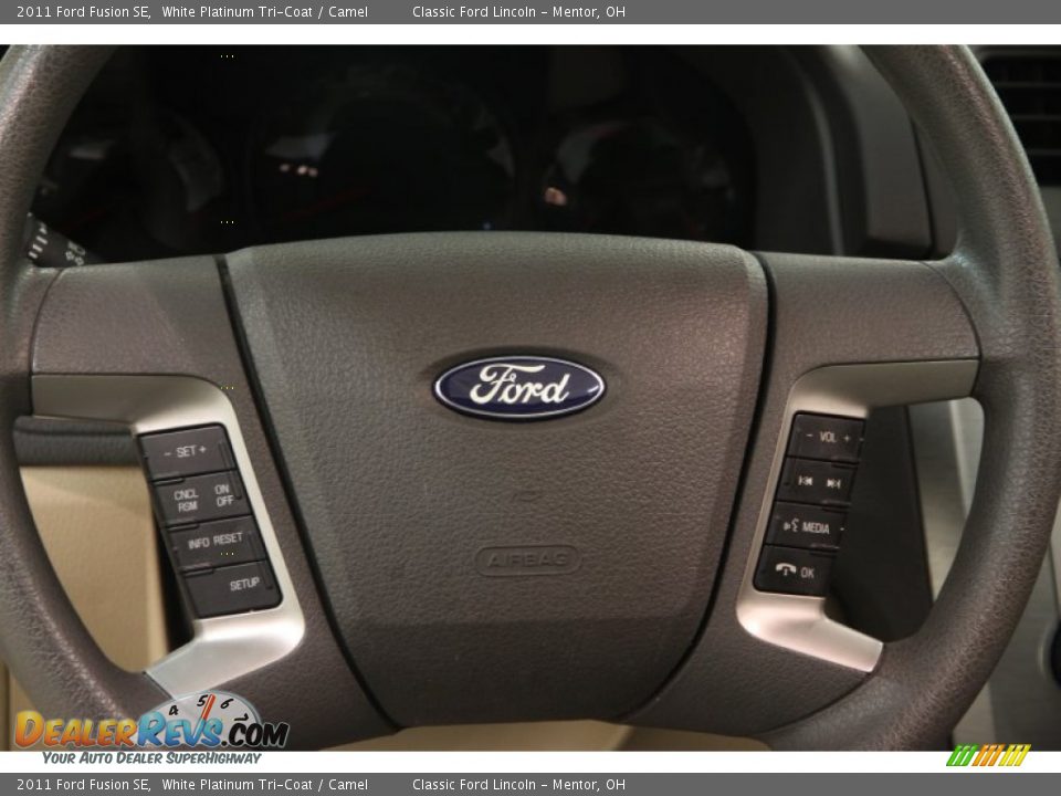 2011 Ford Fusion SE White Platinum Tri-Coat / Camel Photo #6