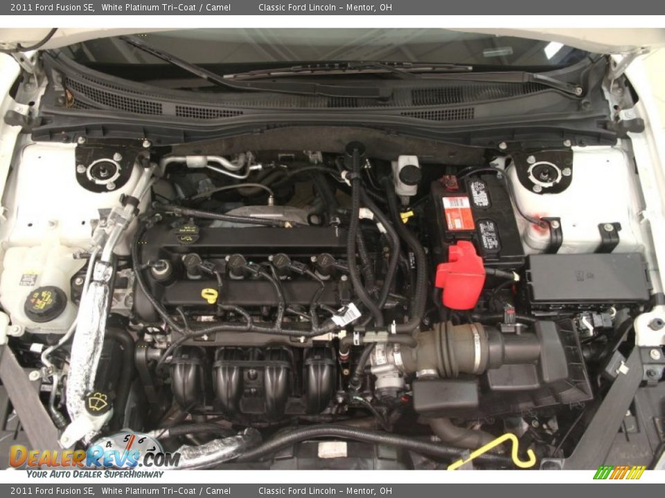 2011 Ford Fusion SE White Platinum Tri-Coat / Camel Photo #14