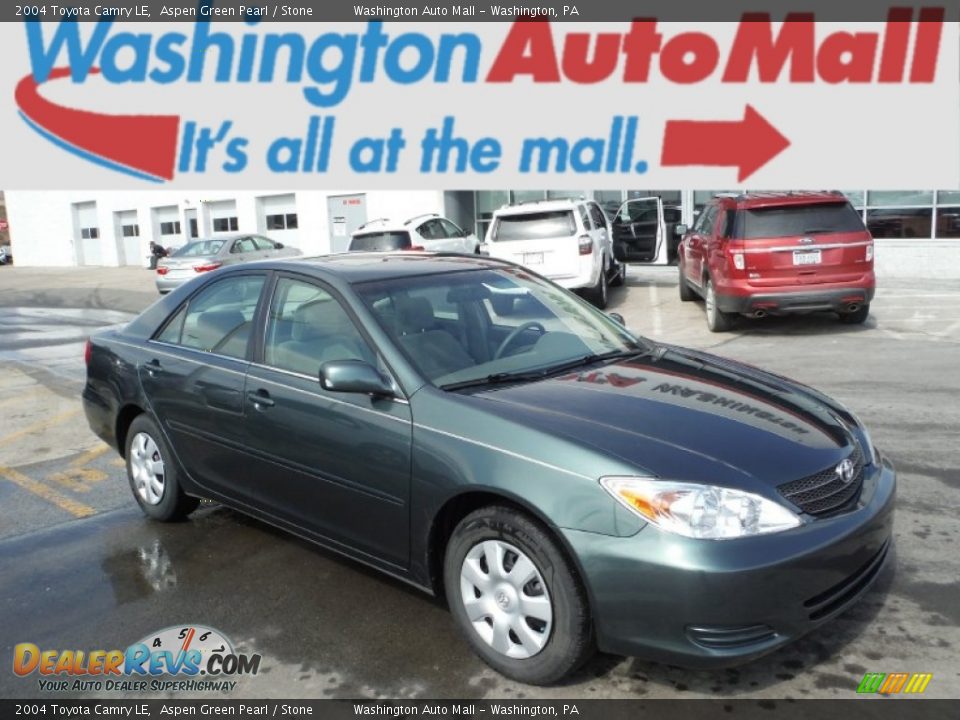 2004 Toyota Camry LE Aspen Green Pearl / Stone Photo #1