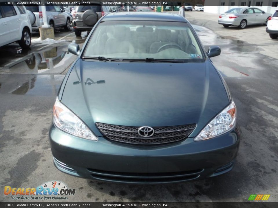 2004 Toyota Camry LE Aspen Green Pearl / Stone Photo #4