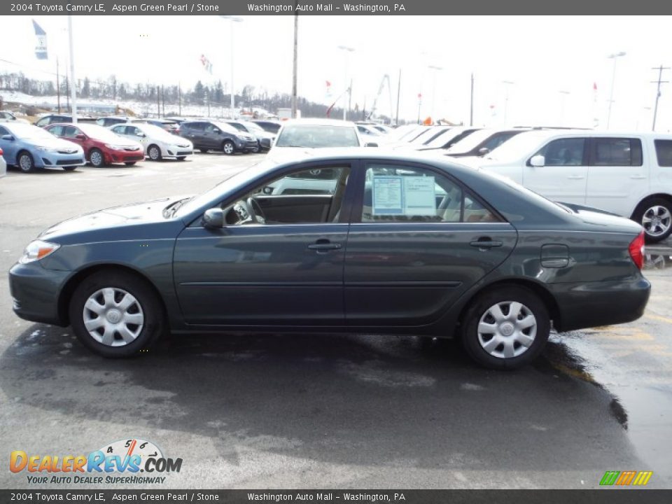 2004 Toyota Camry LE Aspen Green Pearl / Stone Photo #6