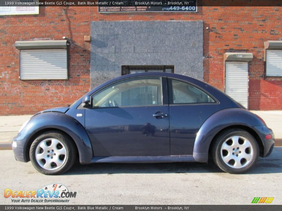 1999 Volkswagen New Beetle GLS Coupe Batik Blue Metallic / Cream Photo #12