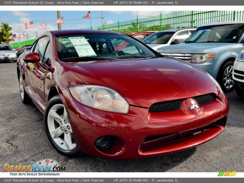 2007 Mitsubishi Eclipse GS Coupe Ultra Red Pearl / Dark Charcoal Photo #1