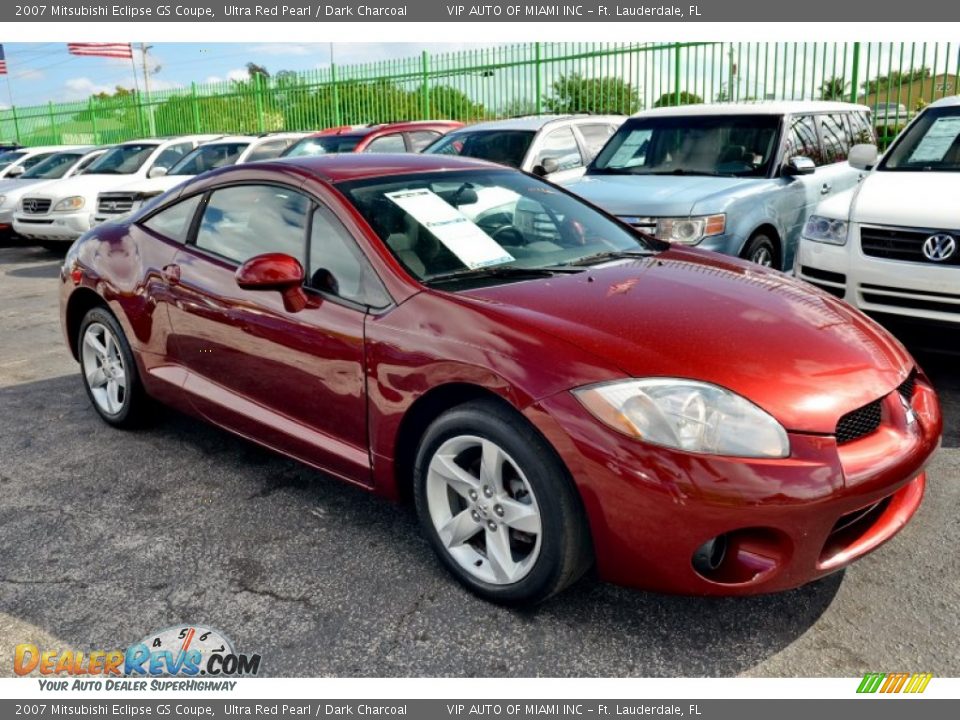 2007 Mitsubishi Eclipse GS Coupe Ultra Red Pearl / Dark Charcoal Photo #4