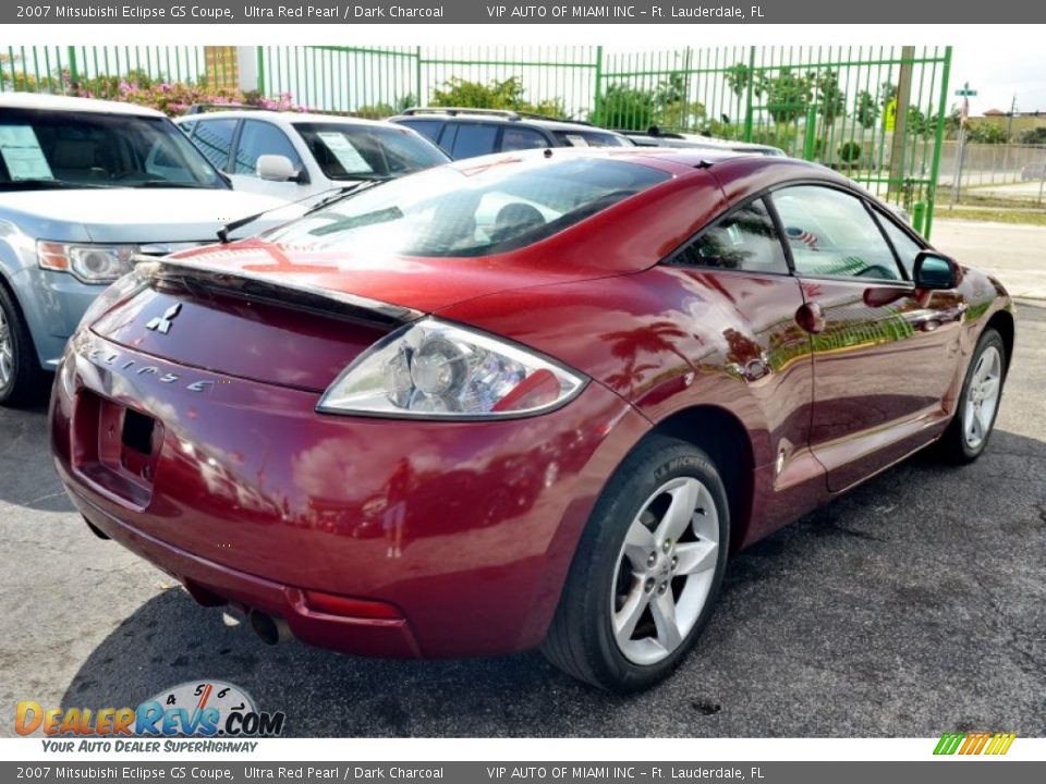 2007 Mitsubishi Eclipse GS Coupe Ultra Red Pearl / Dark Charcoal Photo #9