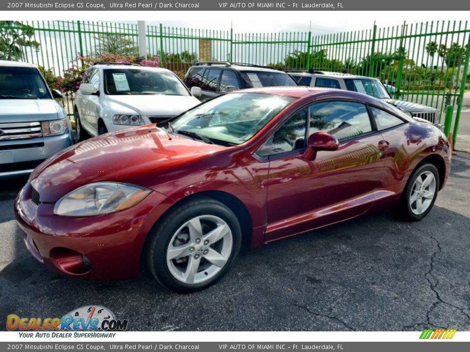 2007 Mitsubishi Eclipse GS Coupe Ultra Red Pearl / Dark Charcoal Photo #28