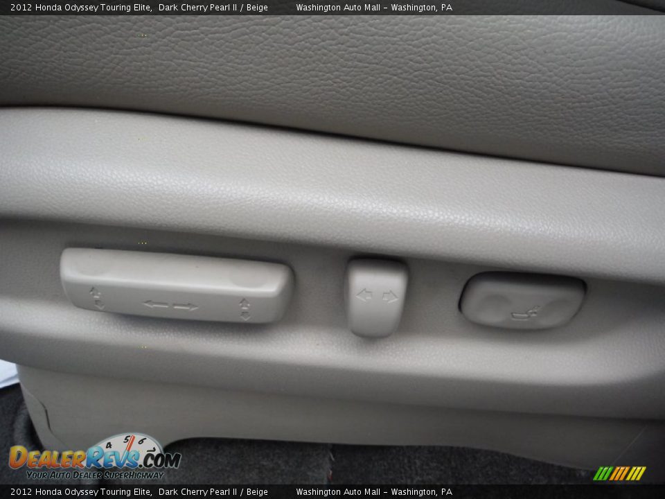 2012 Honda Odyssey Touring Elite Dark Cherry Pearl II / Beige Photo #11