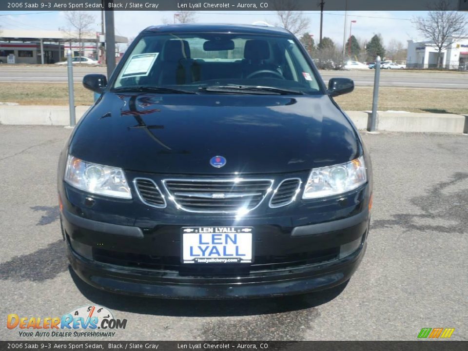 2006 Saab 9-3 Aero Sport Sedan Black / Slate Gray Photo #2