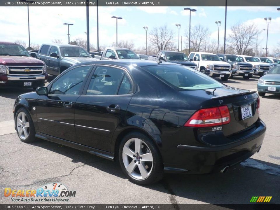2006 Saab 9-3 Aero Sport Sedan Black / Slate Gray Photo #4