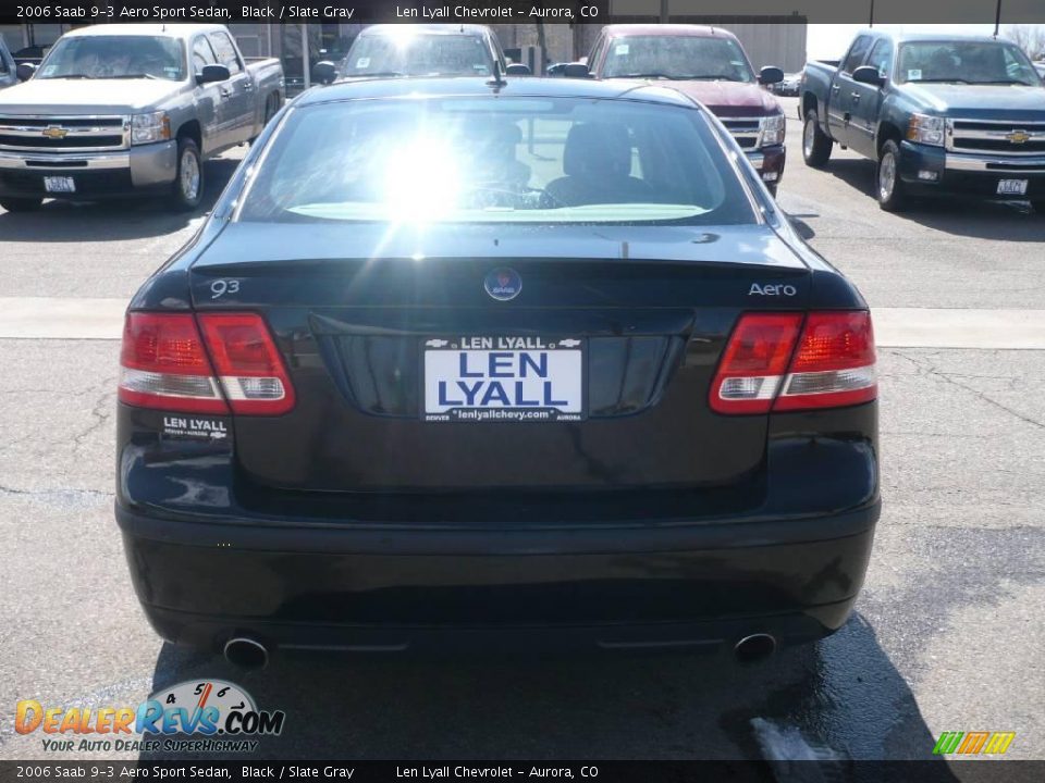 2006 Saab 9-3 Aero Sport Sedan Black / Slate Gray Photo #5